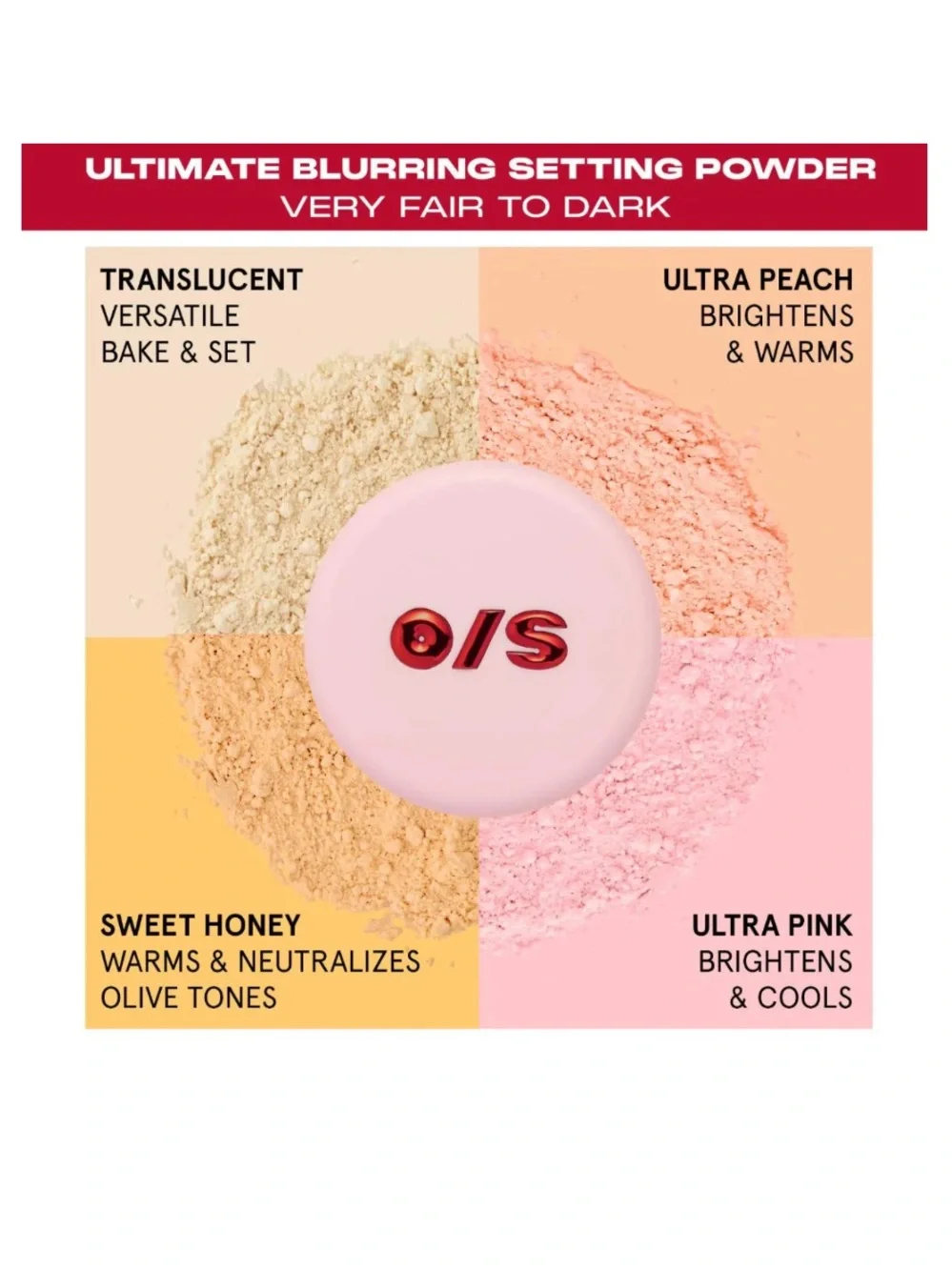 ONE/SIZE Loose Setting Powder in Soft Pink